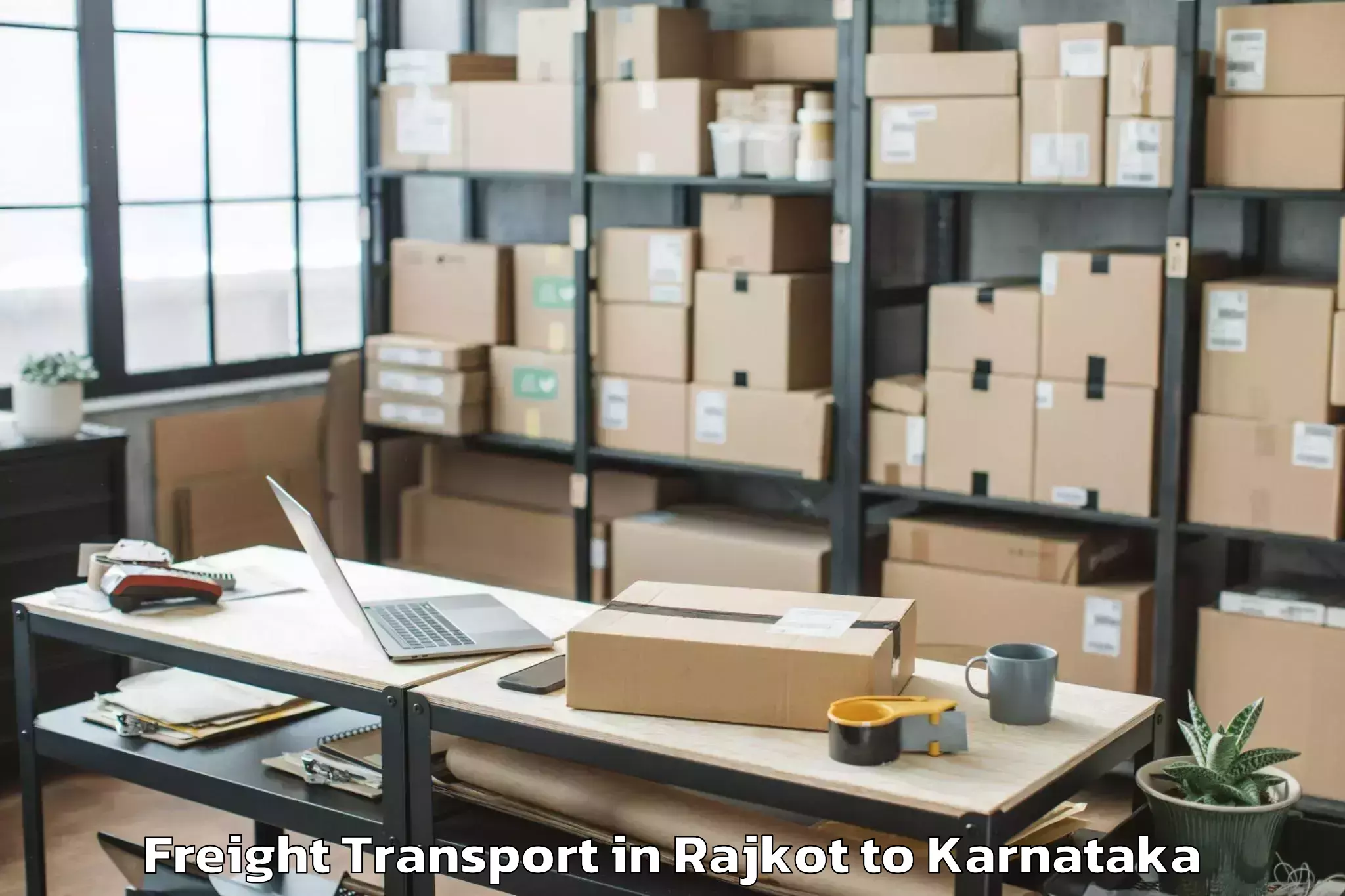 Top Rajkot to Kerur Freight Transport Available